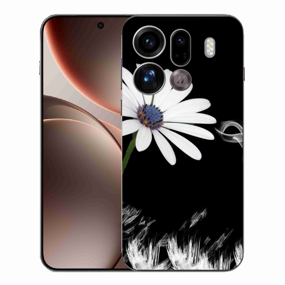 Gél borítás mmCase az Oppo Find X9 Pro készülékhez - fehér virág