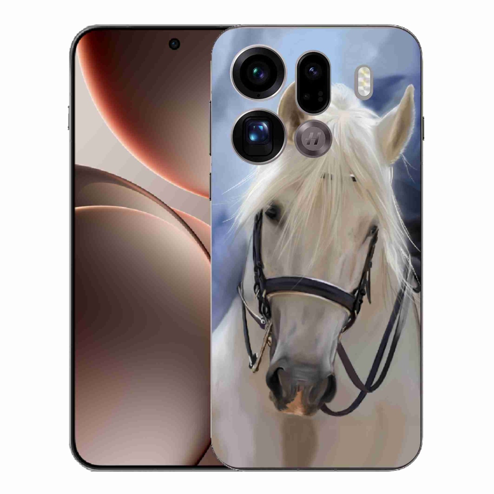 Gél borítás mmCase az Oppo Find X9 Pro készülékhez - fehér ló