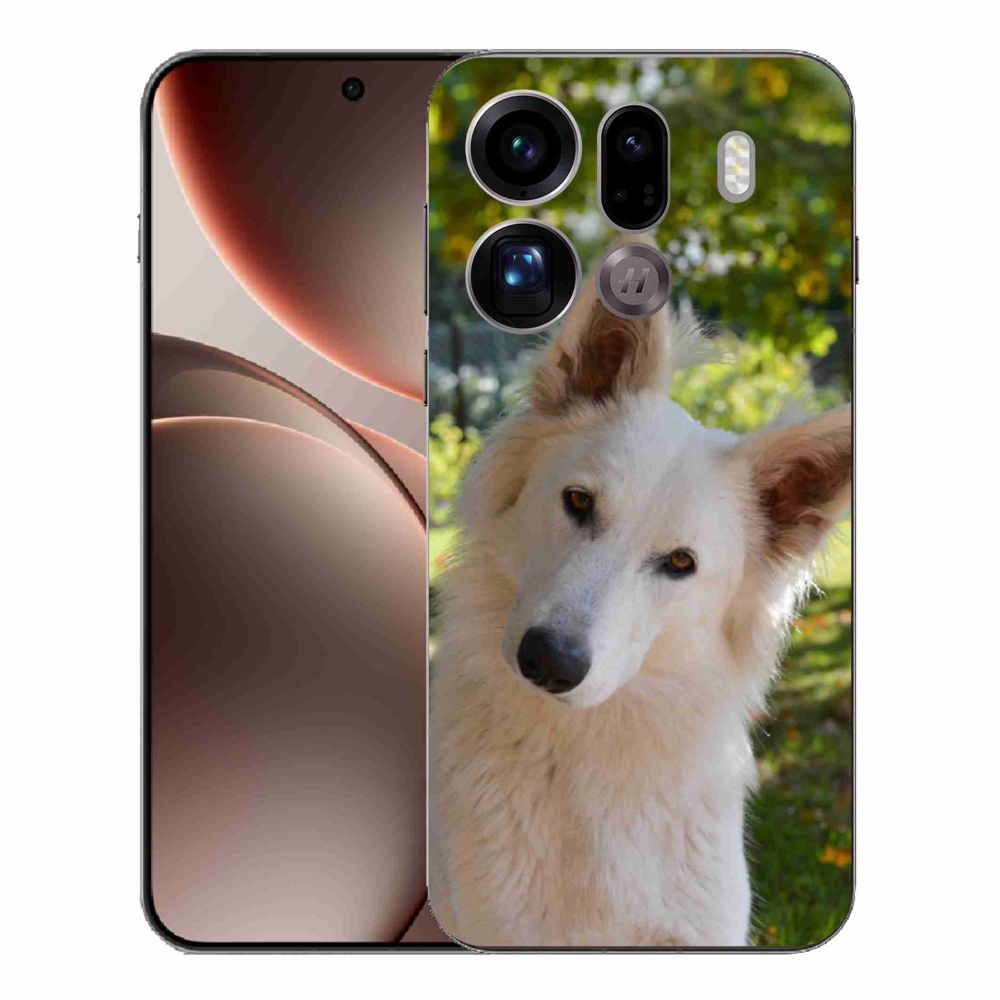 Gél borítás mmCase az Oppo Find X9 Pro számára - Fehér svájci juhász 1