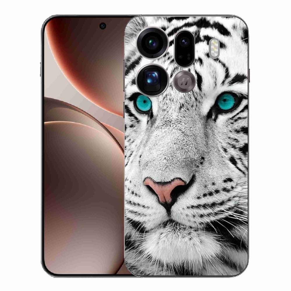 Gél borítás mmCase Oppo Find X9 Pro - fehér tigrishez