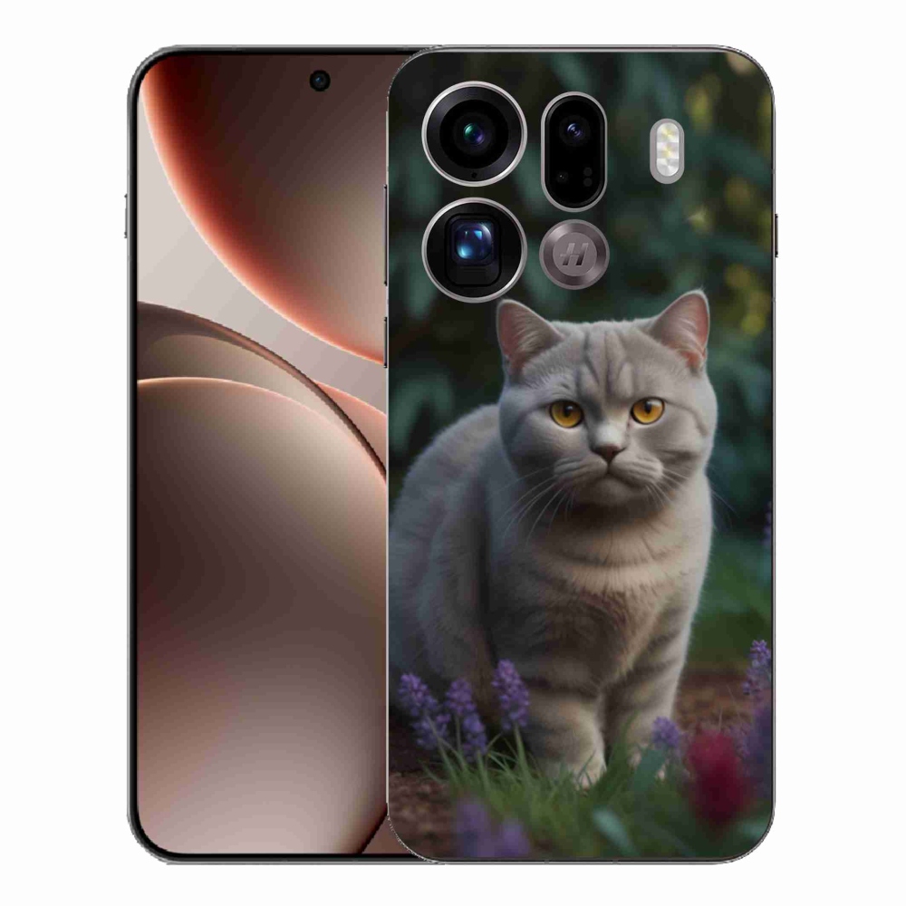 Zselés borítás mmCase az Oppo Find X9 Pro számára - brit macska