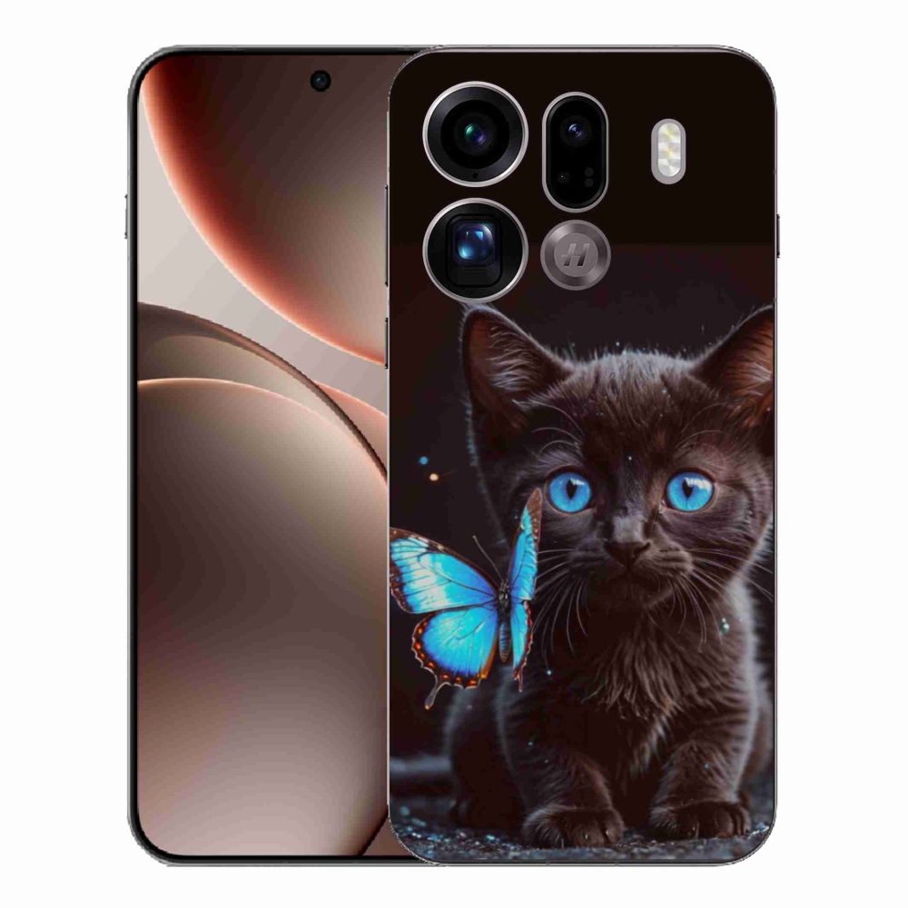 Gél borítás mmCase az Oppo Find X9 Pro készülékhez - fekete cica 3