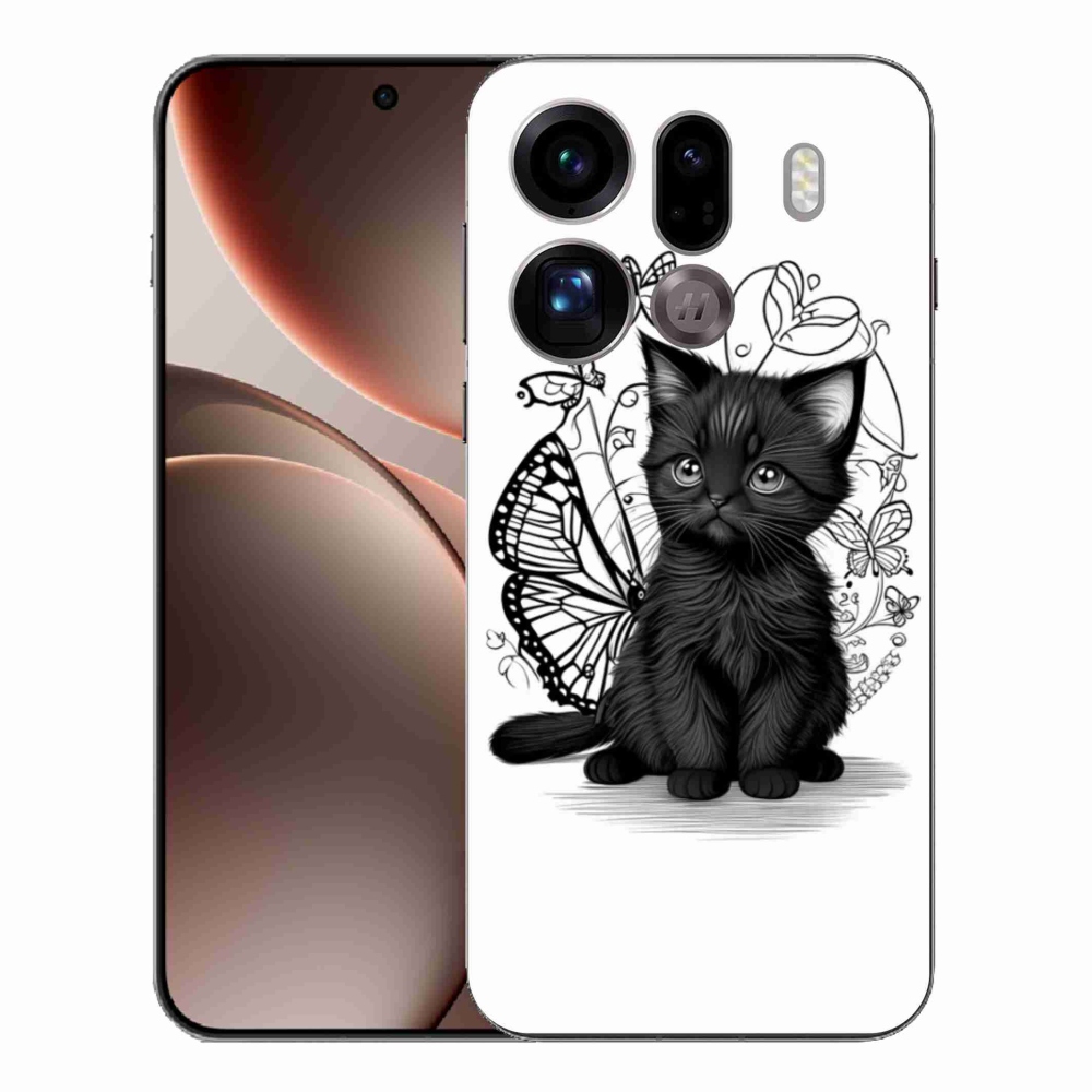 Zselés borítás mmCase Oppo Find X9 Pro - fekete cica