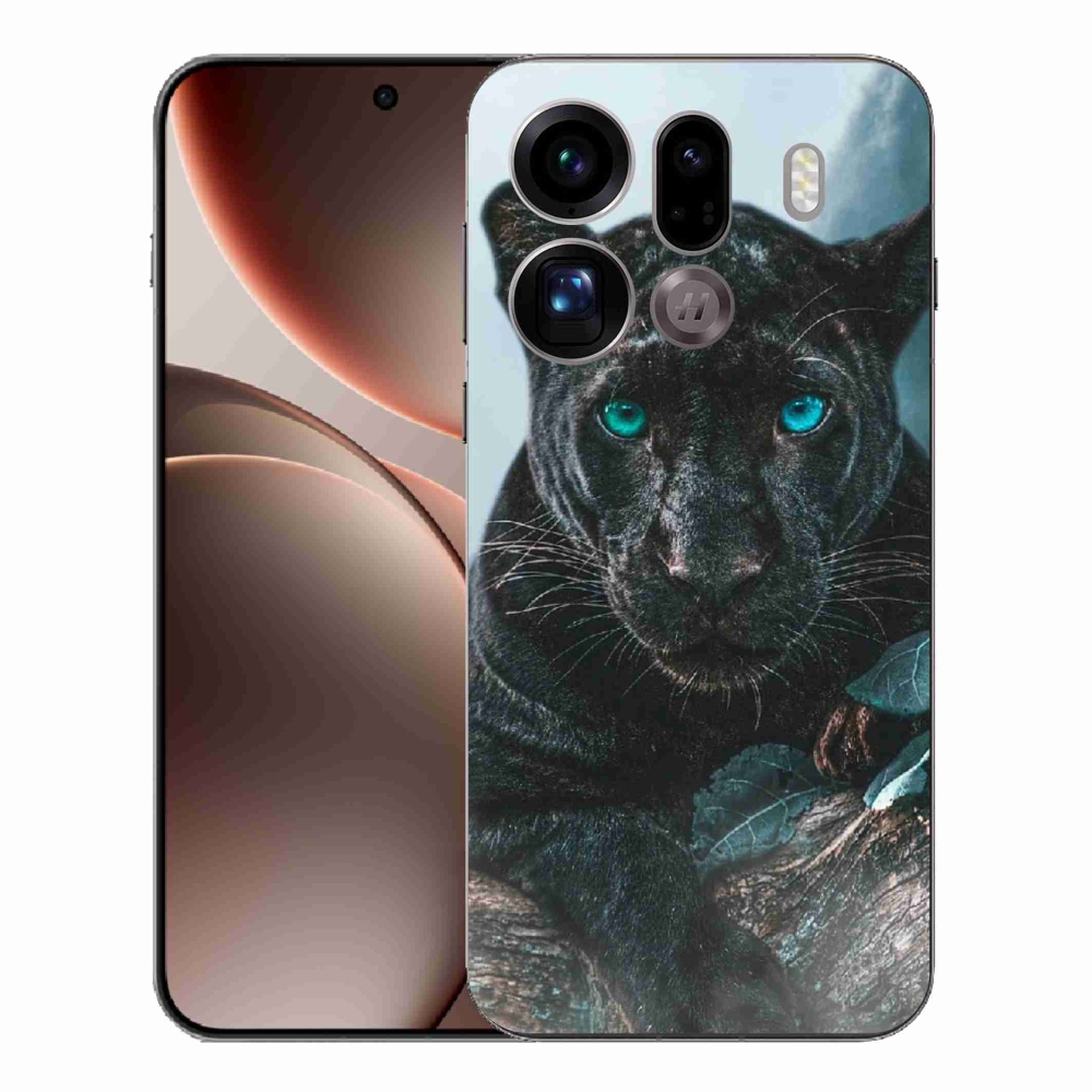 Gél borítás mmCase az Oppo Find X9 Pro készülékhez - fekete párduc