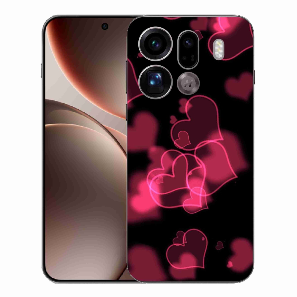 Gél borítás mmCase az Oppo Find X9 Pro készülékhez - piros szívek