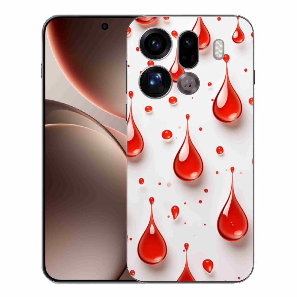Gél borítás mmCase az Oppo Find X9 Pro készülékhez - piros cseppek