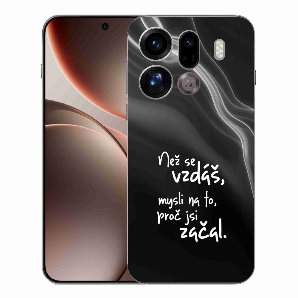 Gél borítás mmCase az Oppo Find X9 Pro készülékhez - Idézet 2 fekete háttér