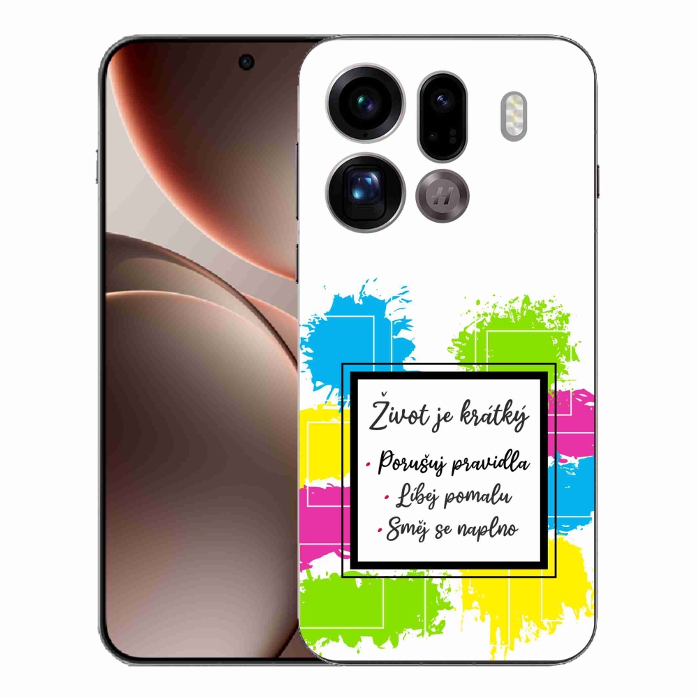 Gél borítás mmCase az Oppo Find X9 Pro készülékhez - Idézet 5 fehér háttér