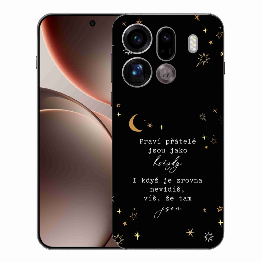 Gél borítás mmCase az Oppo Find X9 Pro készülékhez - Idézet 6 fekete háttér
