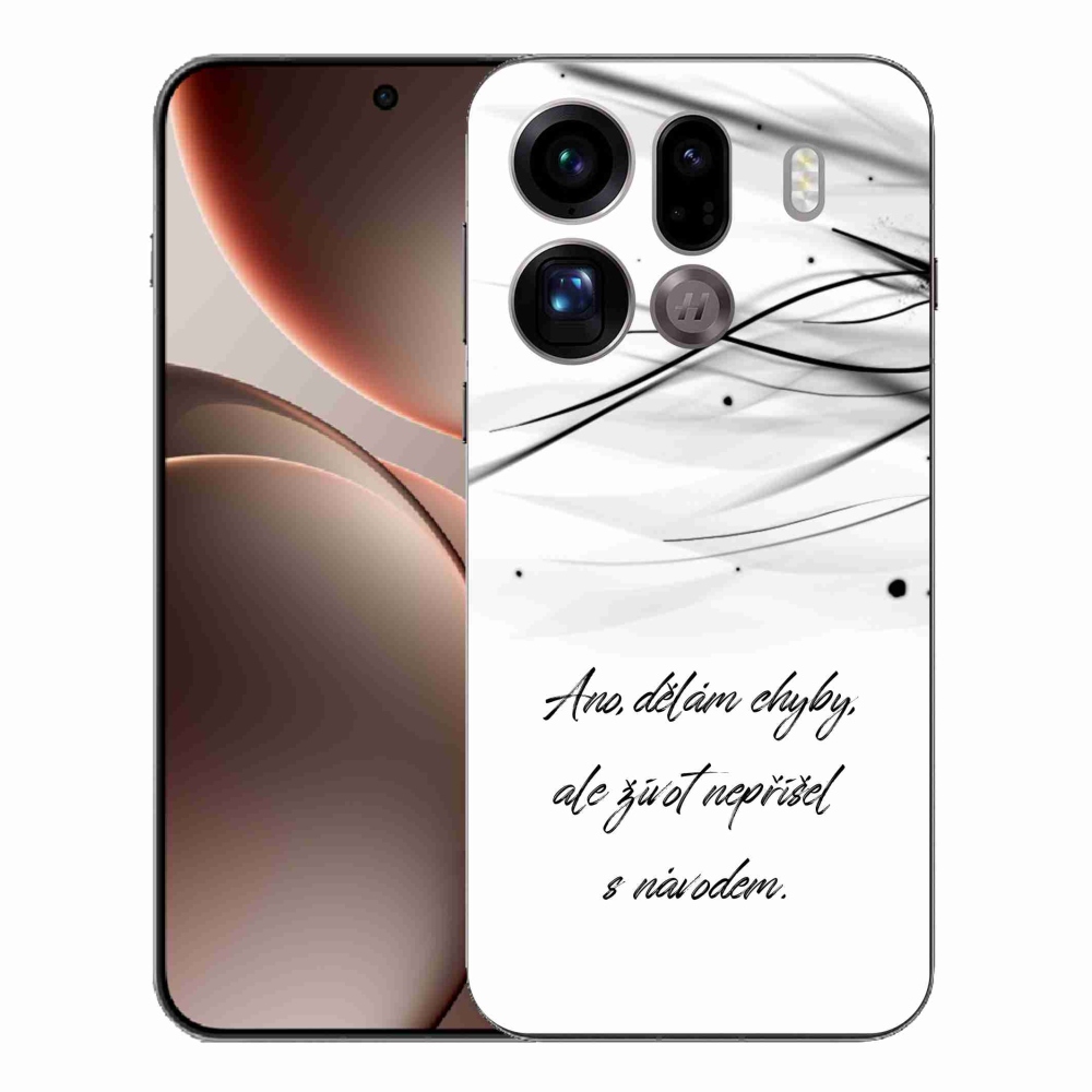Gél borítás mmCase Oppo Find X9 Pro - idézem fehér háttér