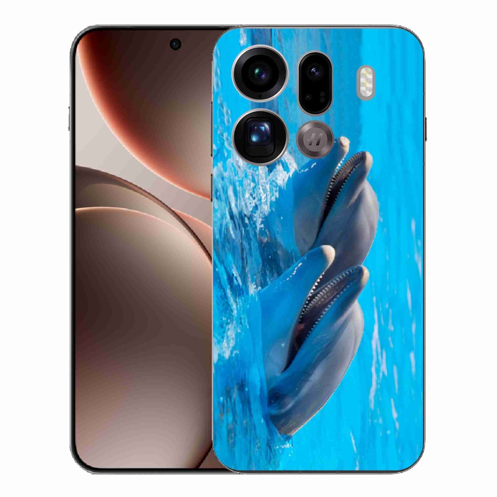 Gél borítás mmCase az Oppo Find X9 Pro számára - delfinek