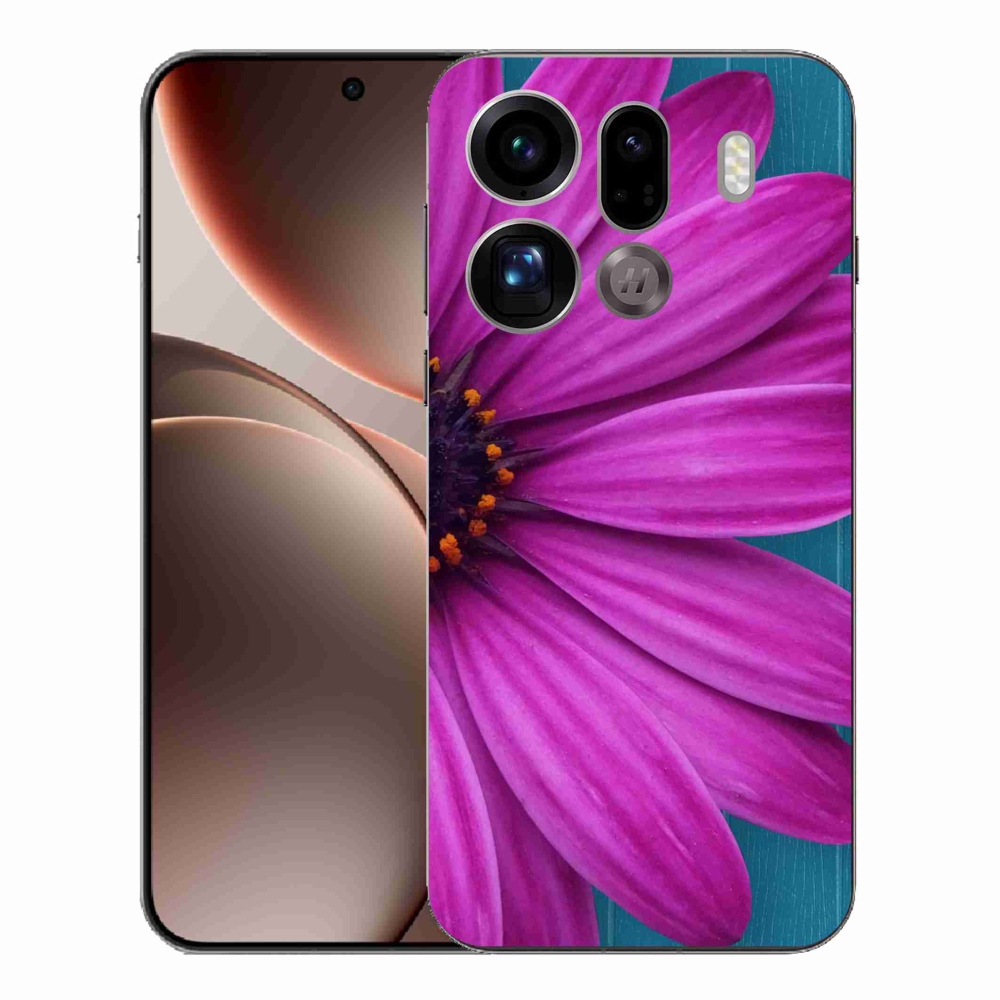 Zselés borítás mmCase az Oppo Find X9 Pro készülékhez - lila margaréta
