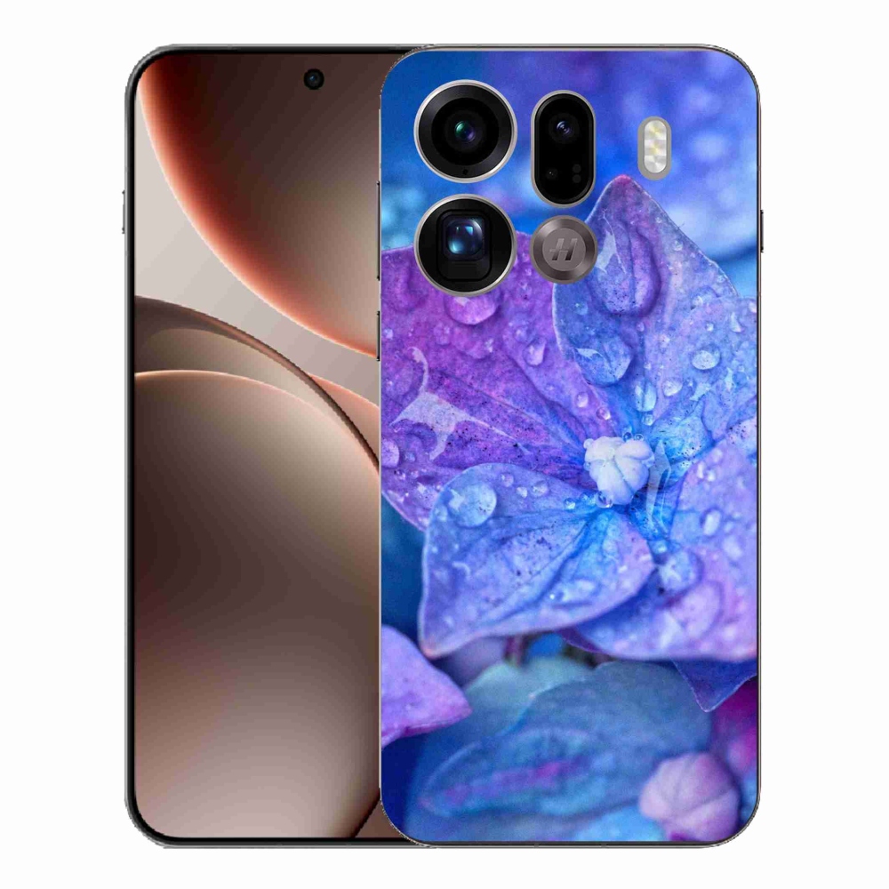 Gél borítás mmCase Oppo Find X9 Pro - lila virág