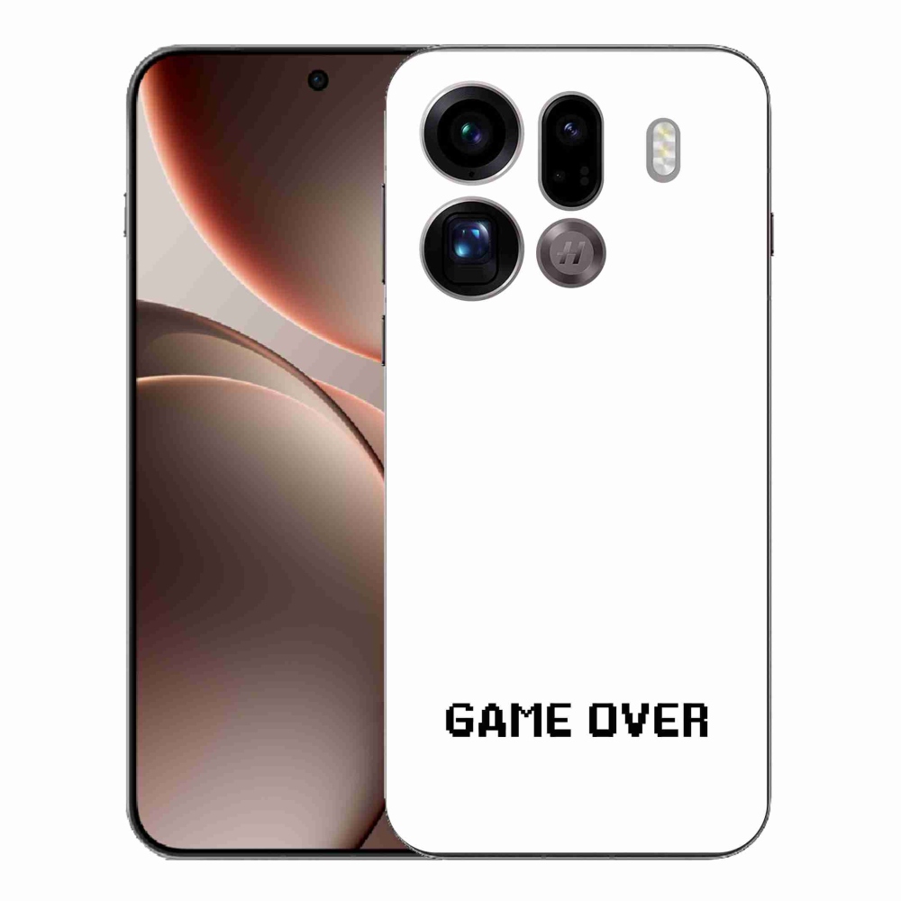 Gél borító mmCase az Oppo Find X9 Pro készülékhez - játék fehér háttérrel