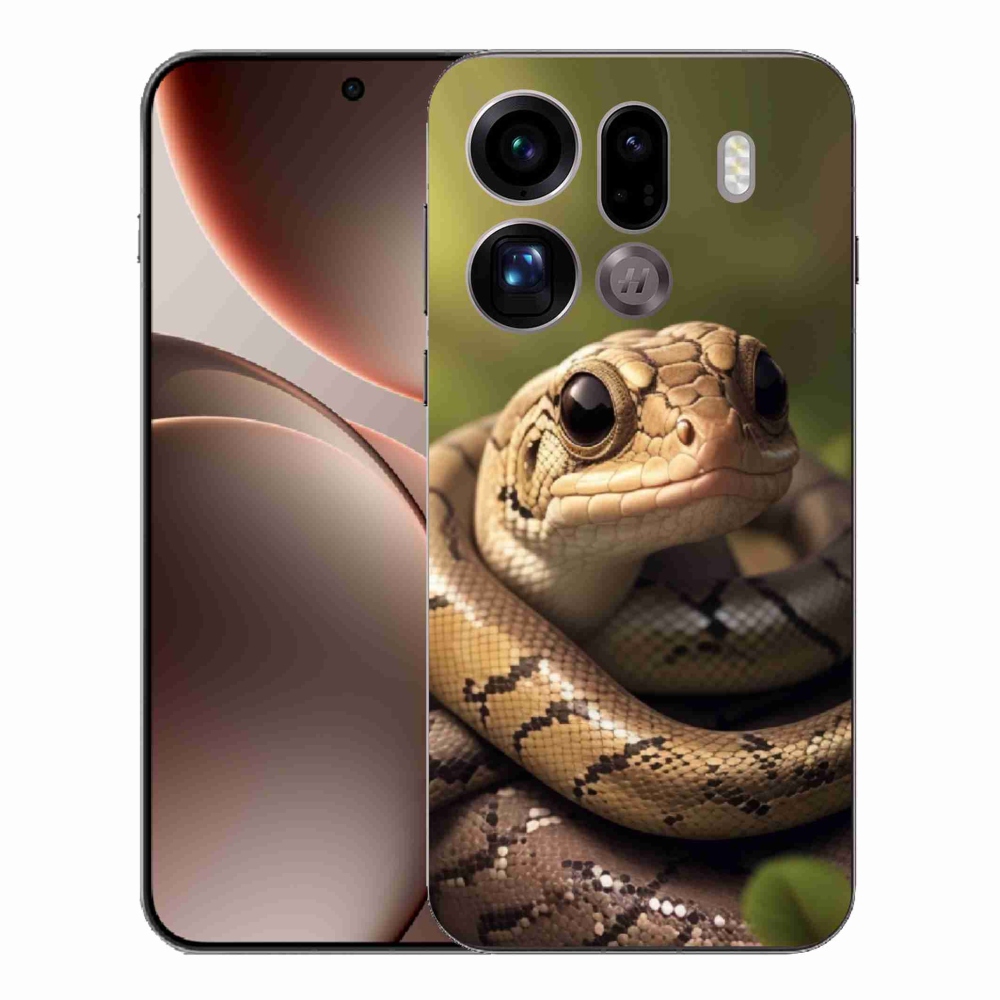 Gél borítás mmCase az Oppo Find X9 Pro számára - kígyó 1