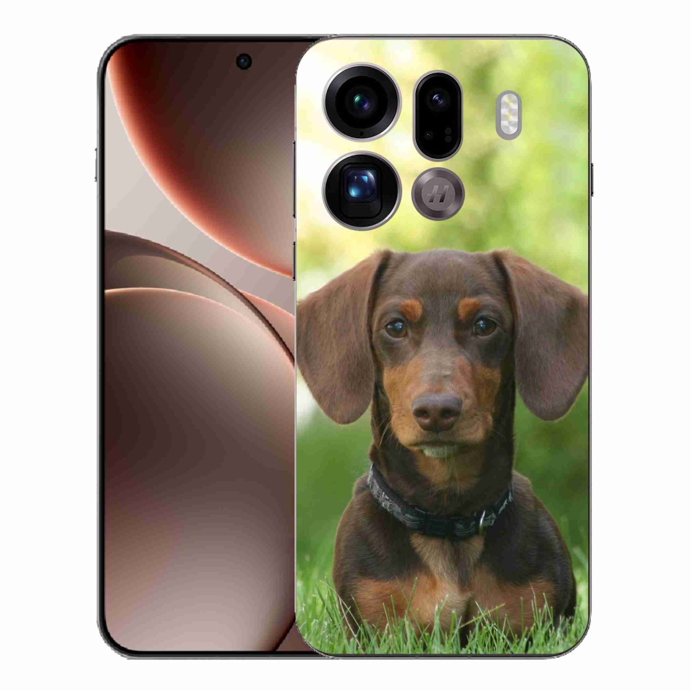 Zselés borítás mmCase az Oppo Find X9 Pro készülékhez - barna tacskó