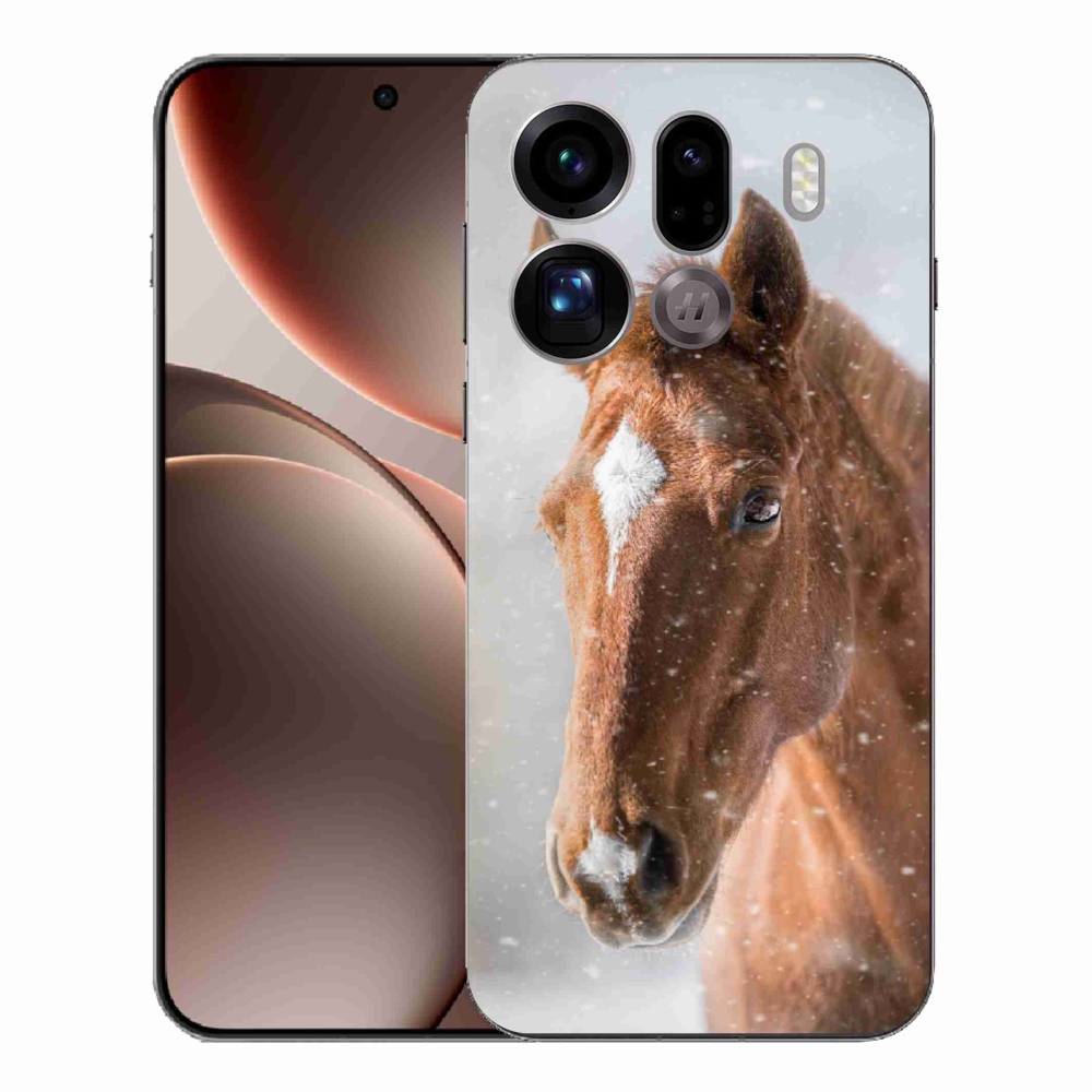Zselés borítás mmCase Oppo Find X9 Pro - barna ló 2