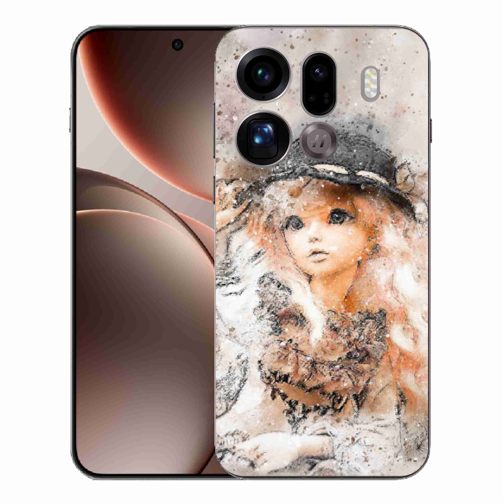 Gél borítás mmCase az Oppo Find X9 Pro készülékhez - lány sapkával