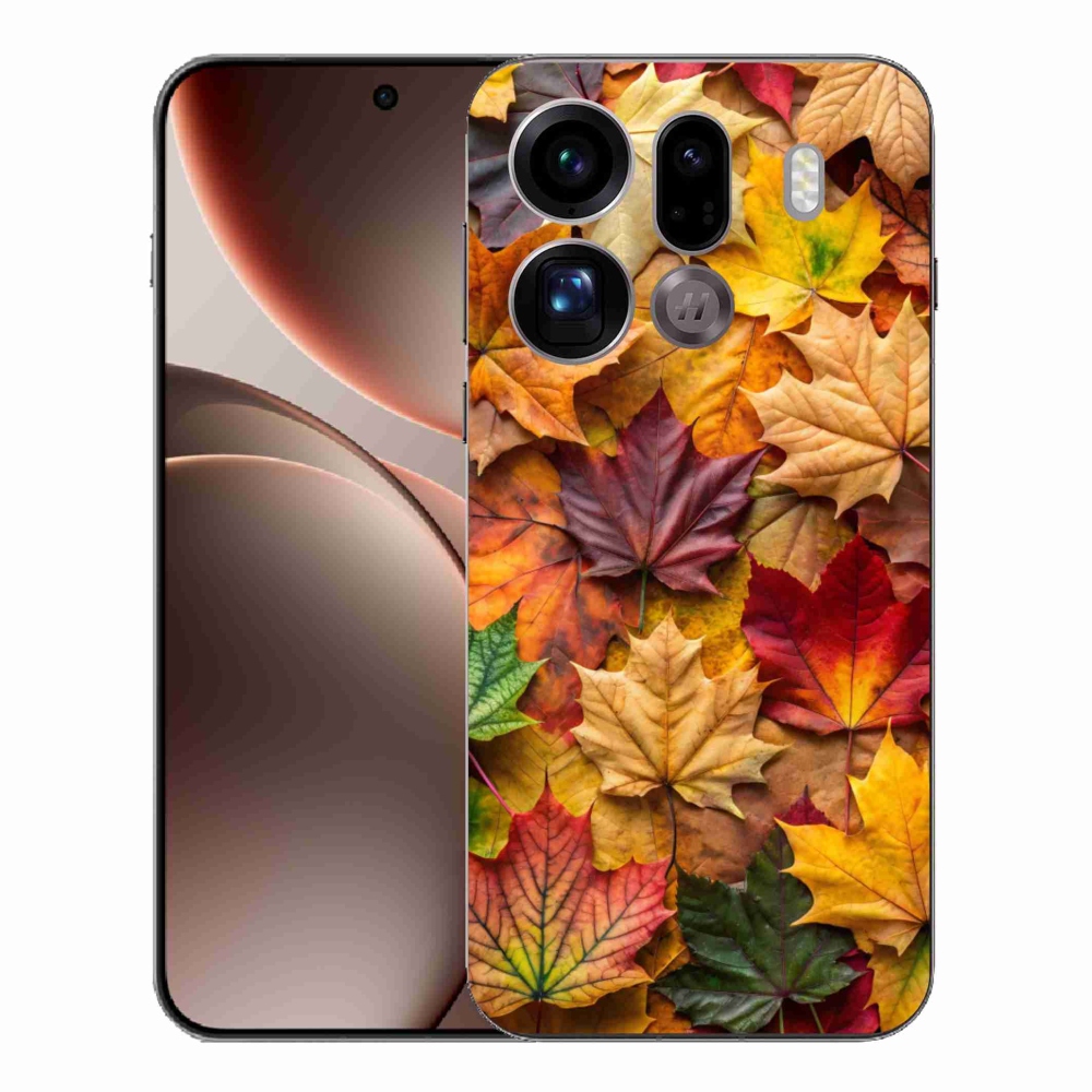 Gél borítás mmCase az Oppo Find X9 Pro számára - juharlevelek 2
