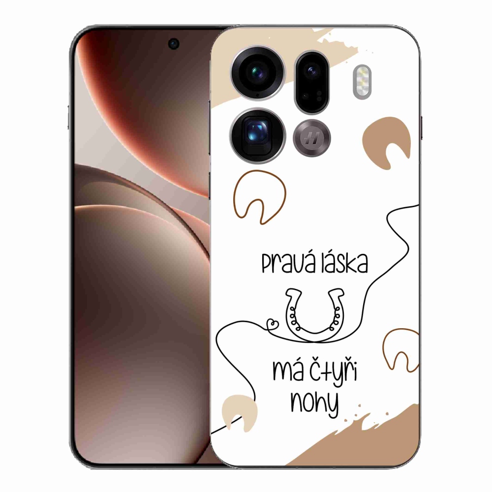 Gél borító mmCase az Oppo Find X9 Pro számára - Ló motívum fehér háttér