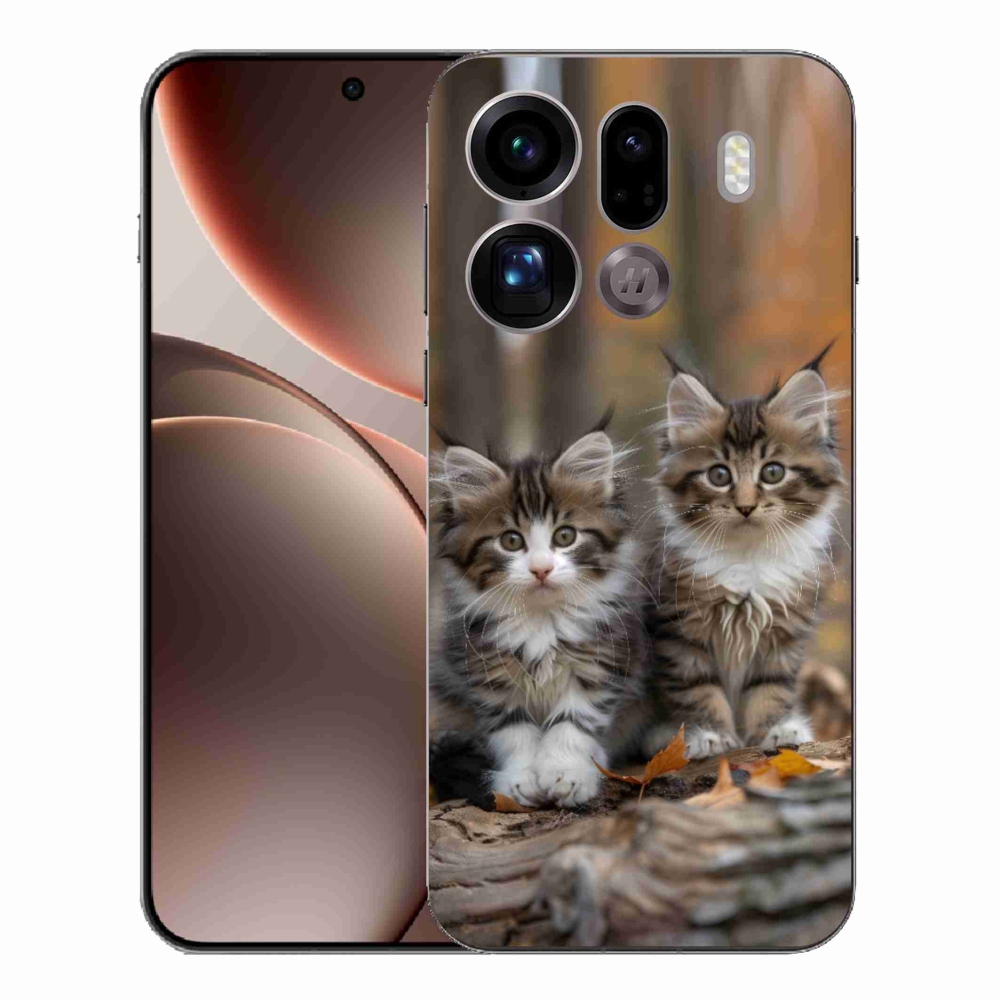 Zselés borítás mmCase az Oppo Find X9 Pro számára - cat duo 3