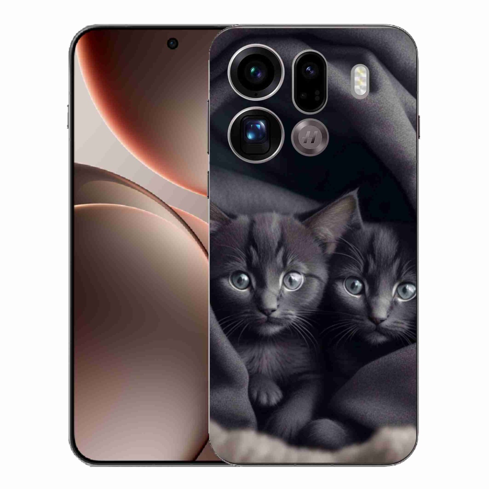 Zselés borítás mmCase az Oppo Find X9 Pro számára - cat duo