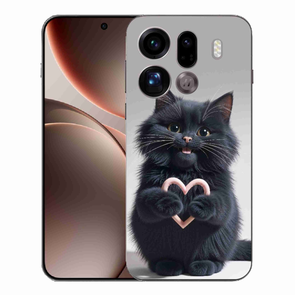 Gél borítás mmCase az Oppo Find X9 Pro számára - macska szeretet 3