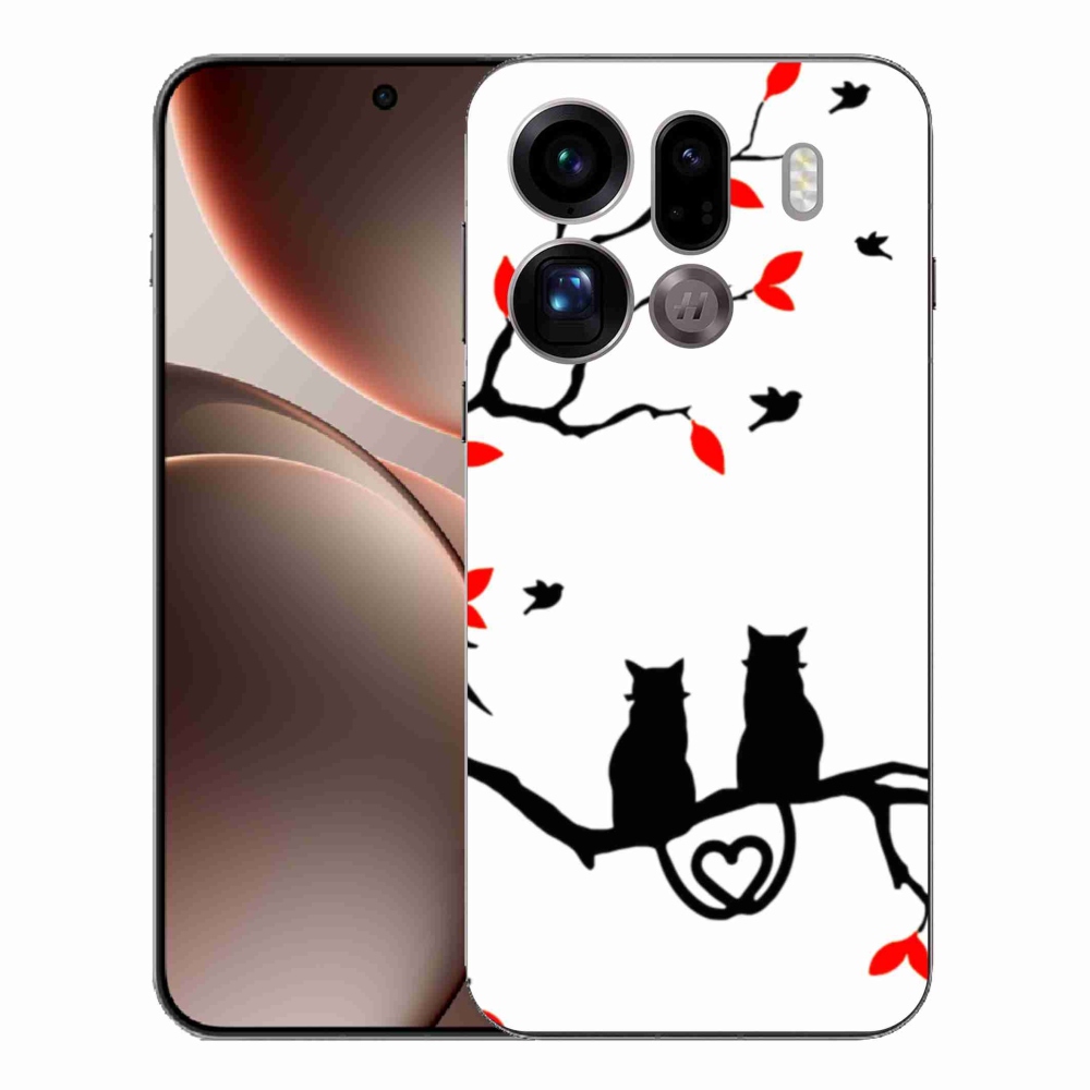 Gél borítás mmCase az Oppo Find X9 Pro számára - macska szeretet