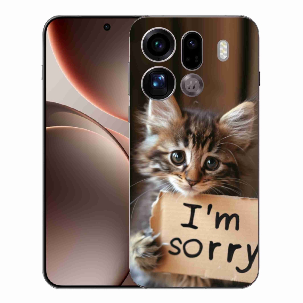 Gél borítás mmCase az Oppo Find X9 Pro számára - Cat's Excuse (Macska mentsége)