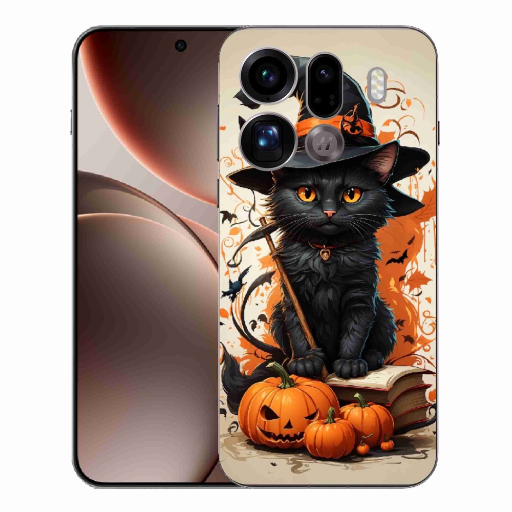 Zselés borítás mmCase az Oppo Find X9 Pro számára - cat wizard