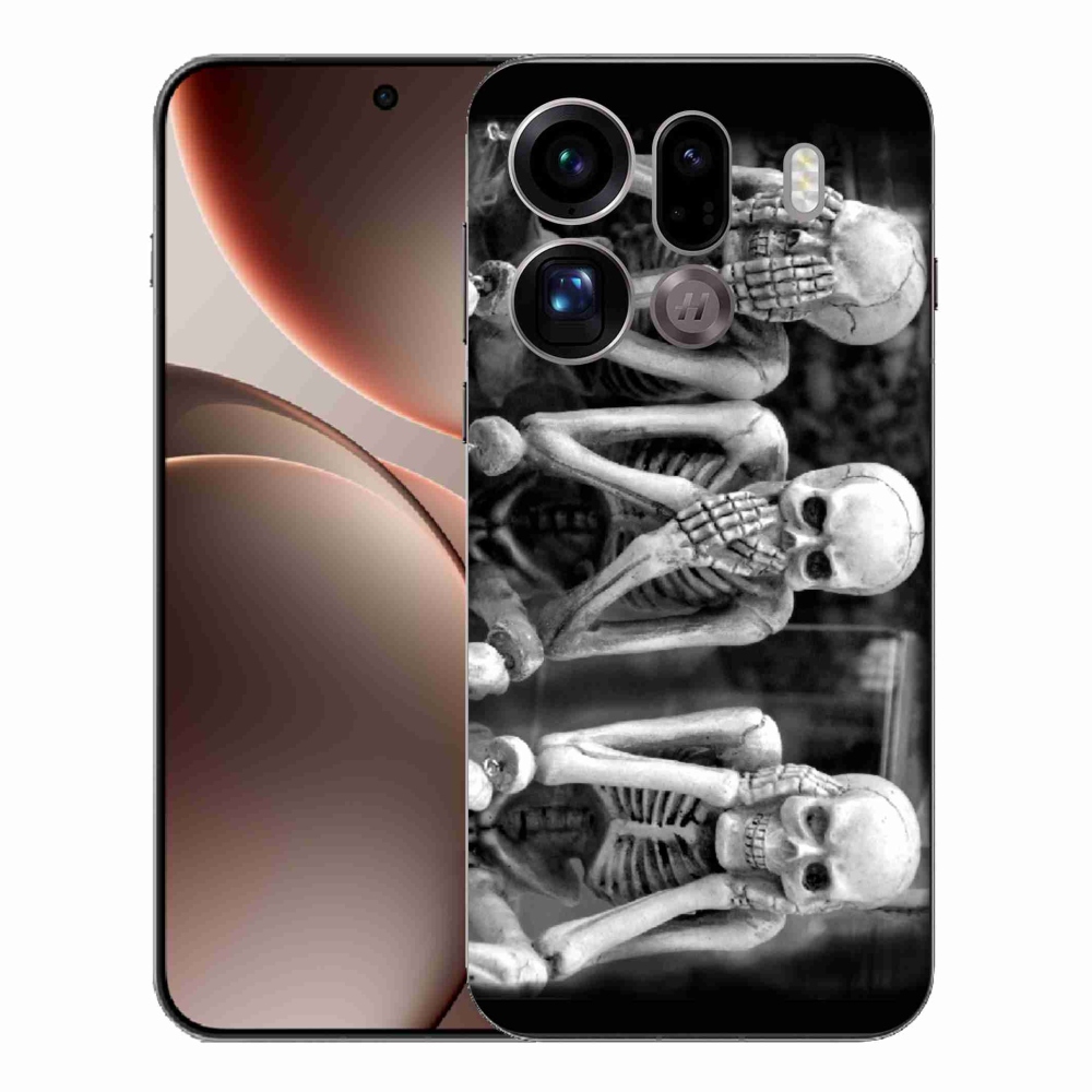 Gél borítás mmCase az Oppo Find X9 Pro számára - csontvázak