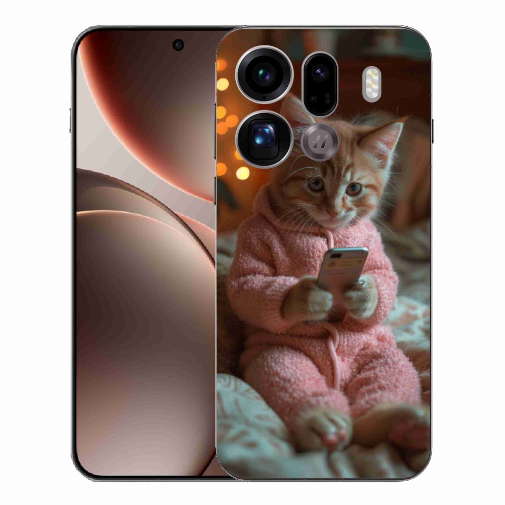Gél borítás mmCase az Oppo Find X9 Pro számára - baba a mobillal