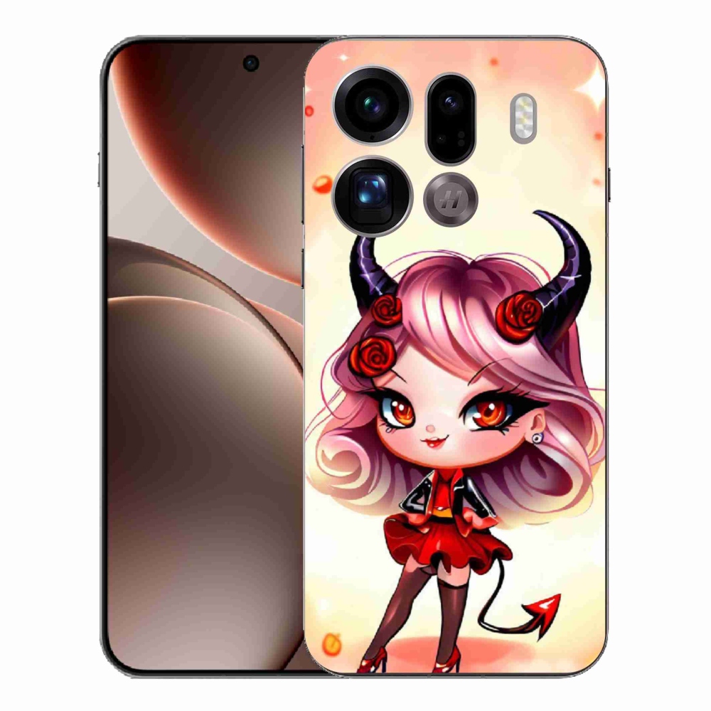 Zselés borítás mmCase az Oppo Find X9 Pro számára - rajzfilm ördög