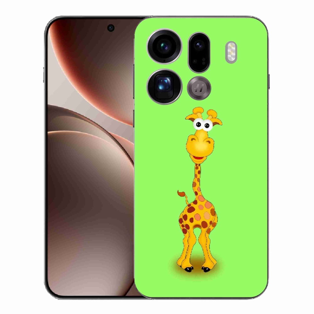 Gél borítás mmCase az Oppo Find X9 Pro készülékhez - rajzfilm zsiráf