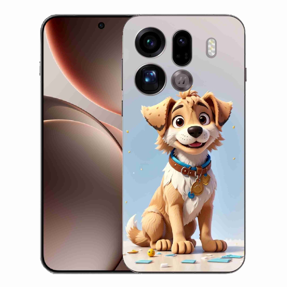 Gél borító mmCase az Oppo Find X9 Pro számára - rajzfilm kölyökkutyakölyök