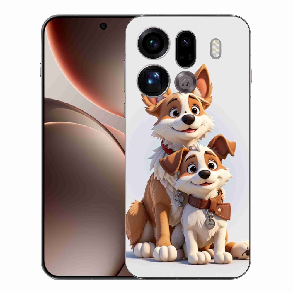 Gél borítás mmCase az Oppo Find X9 Pro számára - kutyák rajzolása