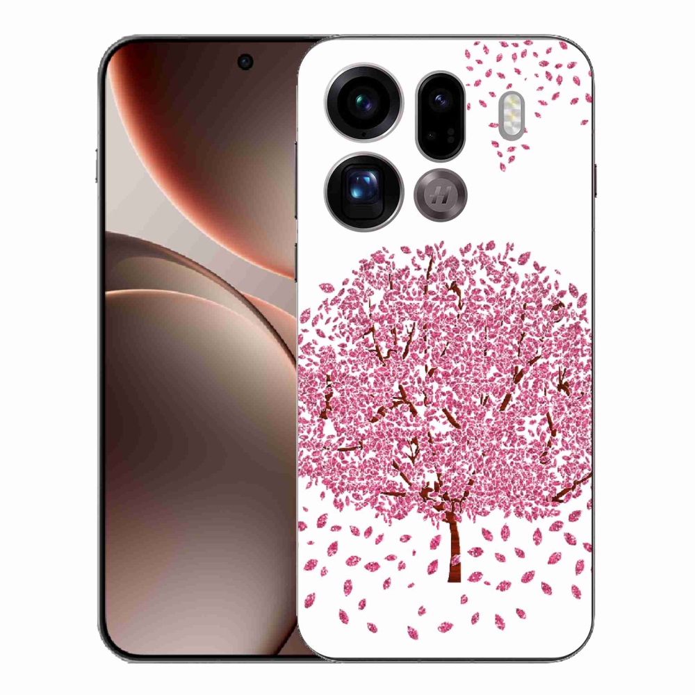 Gél borítás mmCase az Oppo Find X9 Pro számára - rajzfilmfa levelekkel