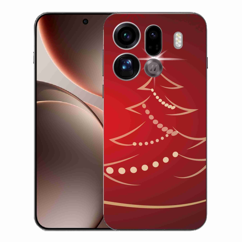 Gél borítás mmCase az Oppo Find X9 Pro számára - karácsonyfa karikatúra