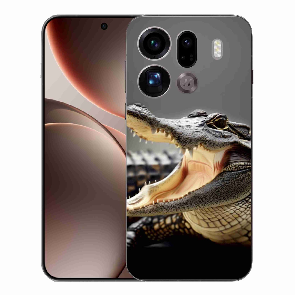Gél borítás mmCase az Oppo Find X9 Pro készülékhez - krokodil