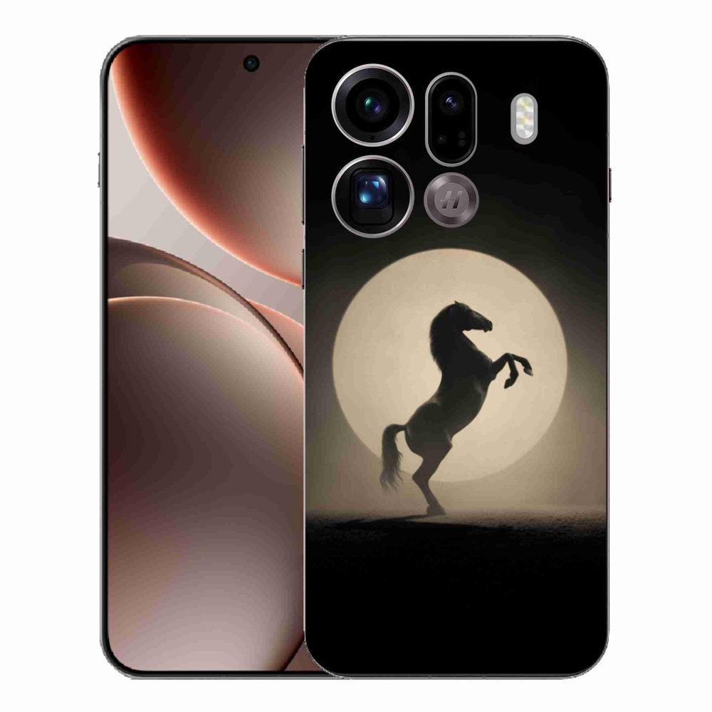Gél borítás mmCase az Oppo Find X9 Pro számára - ló sziluettben