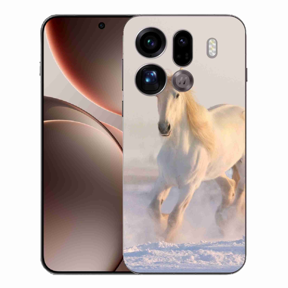 Gél borítás mmCase az Oppo Find X9 Pro számára - ló a hóban