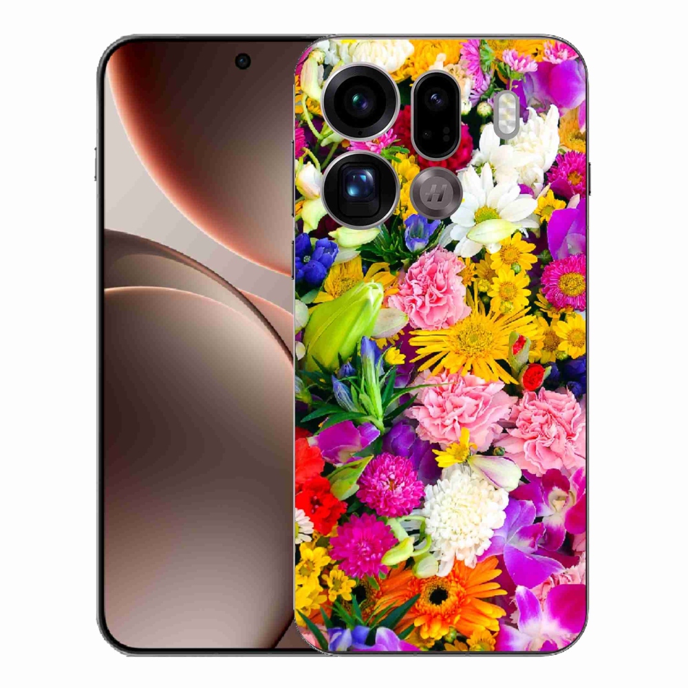 Gél borító mmCase az Oppo Find X9 Pro számára - virág 12