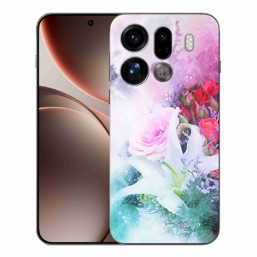 Gél borítás mmCase az Oppo Find X9 Pro számára - virágok 4