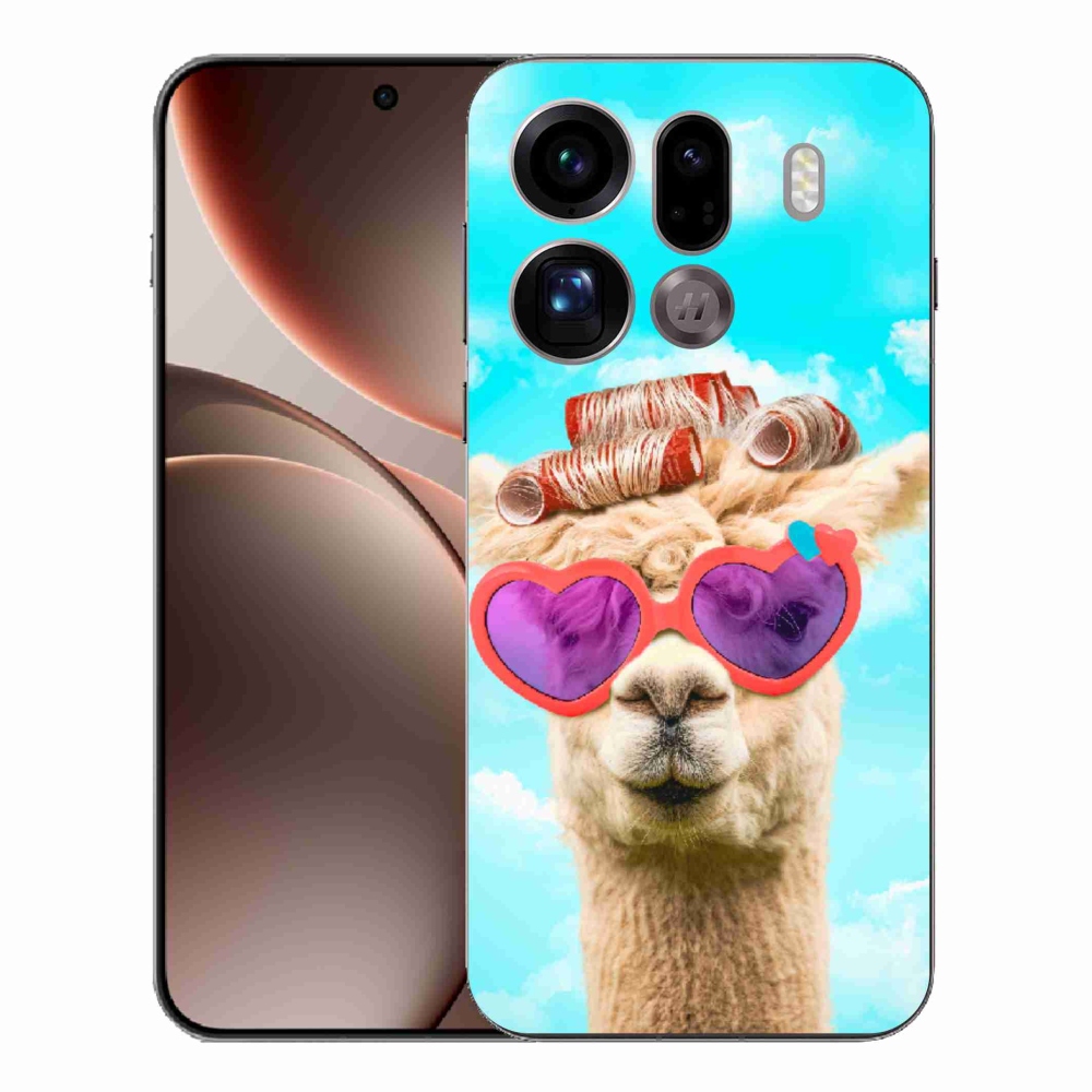 Zselés borítás mmCase az Oppo Find X9 Pro számára - szemüveges láma