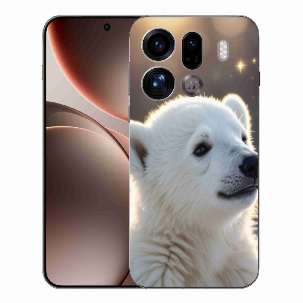Gél borítás mmCase az Oppo Find X9 Pro készülékhez - jegesmedve
