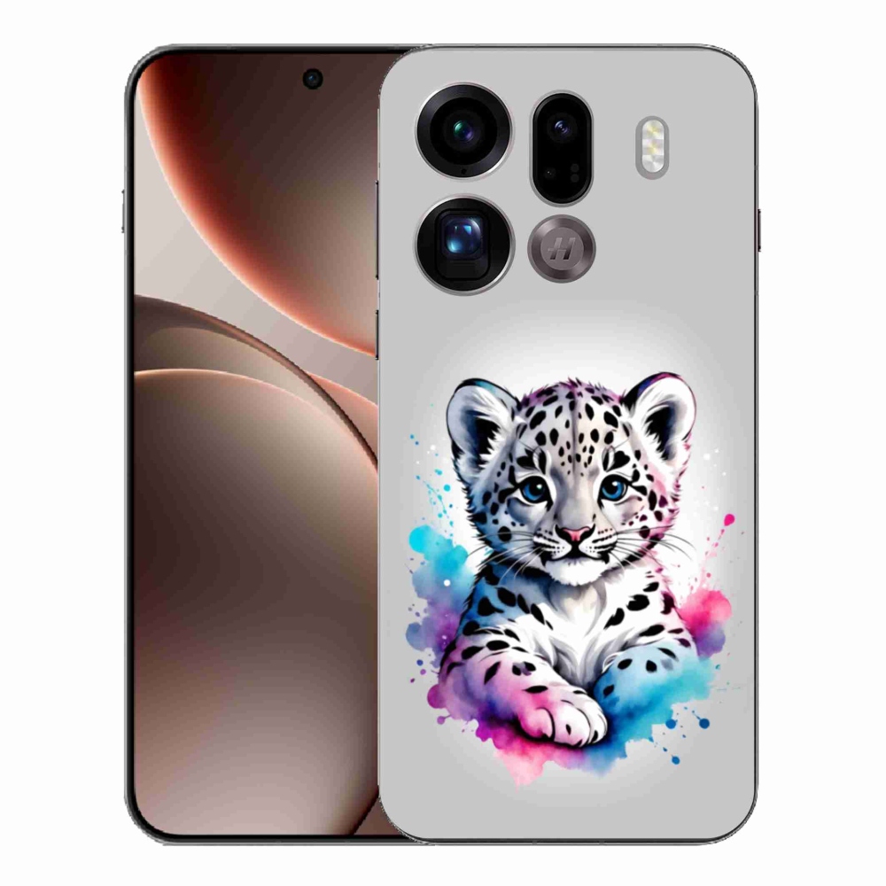 Gél borítás mmCase az Oppo Find X9 Pro készülékhez - leopárd kölyök
