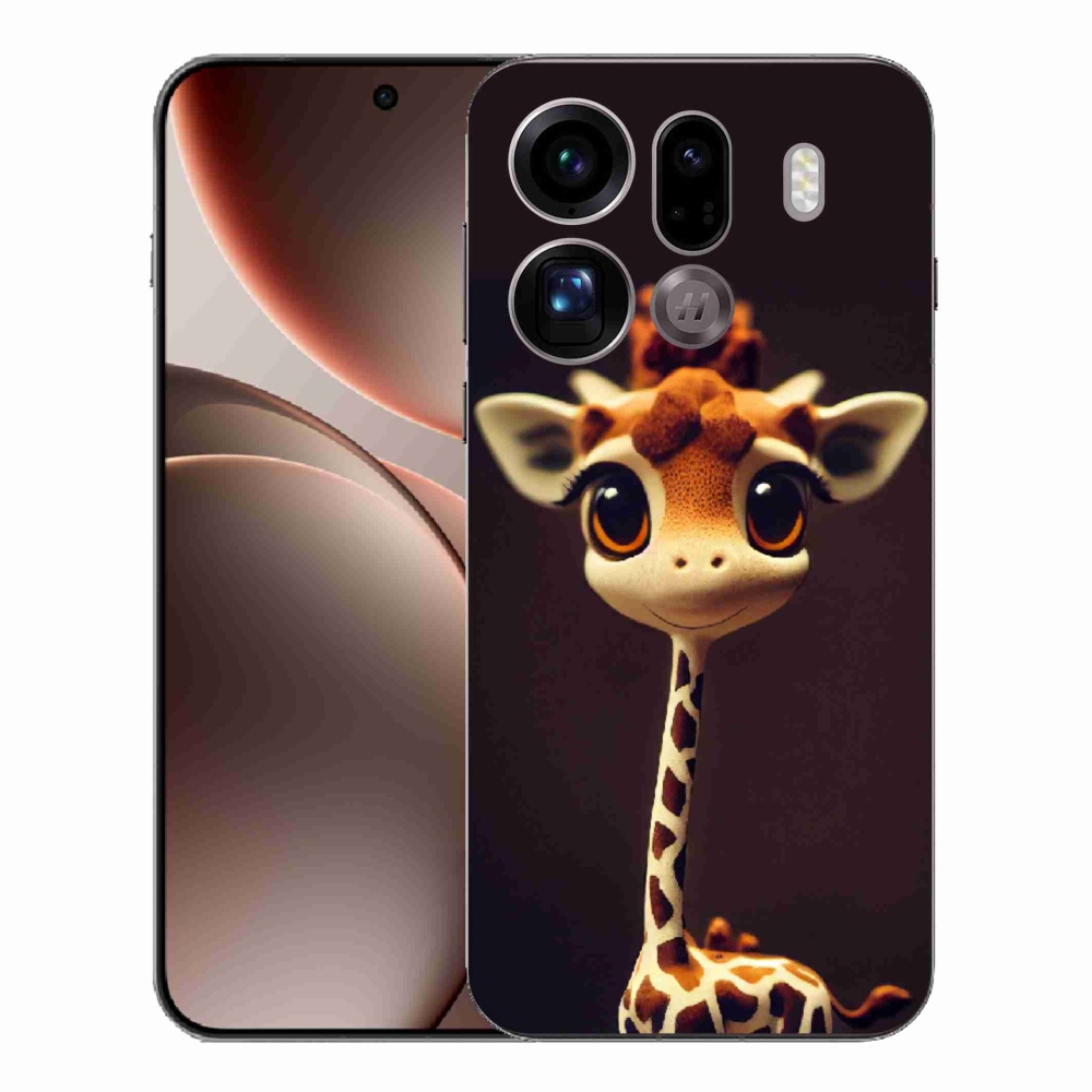 Gél borítás mmCase az Oppo Find X9 Pro készülékhez - kis zsiráf