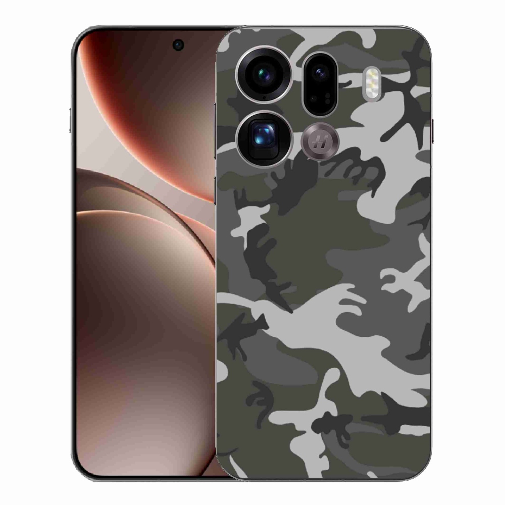 Zselés borítás mmCase az Oppo Find X9 Pro számára - álcázó mintázat