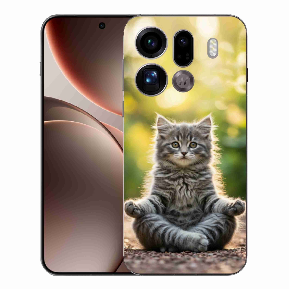 Gél borítás mmCase az Oppo Find X9 Pro számára - meditáló cica