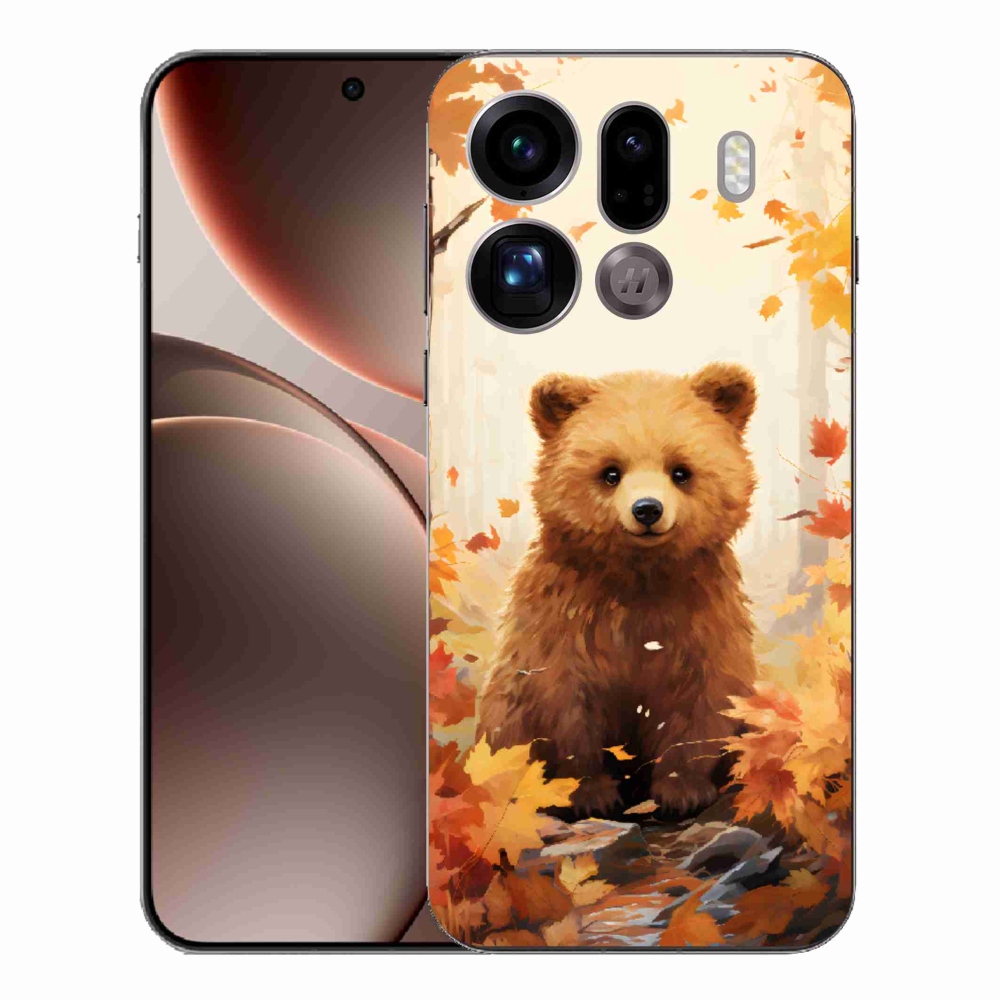 Gél borítás mmCase az Oppo Find X9 Pro számára - medve az erdőben